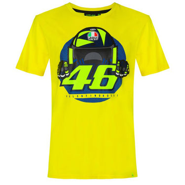 Valentino Rossi VR46 Classic Mens Cartoon Bike Tshirt Yellow