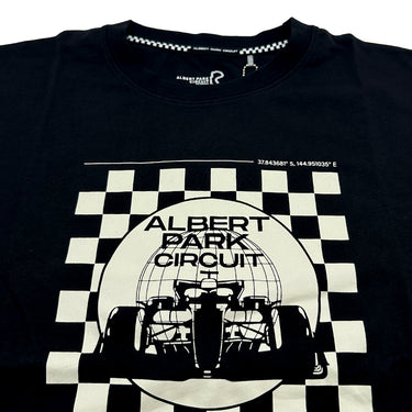 Albert Park Circuit Mens Checkered Graphic T-Shirt