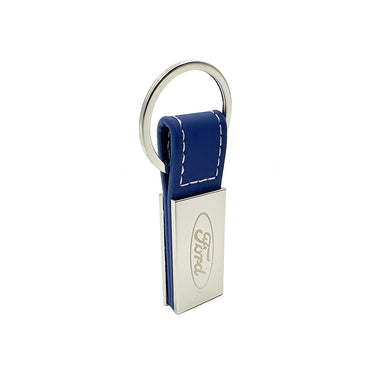 Ford Blue Leather Keyring