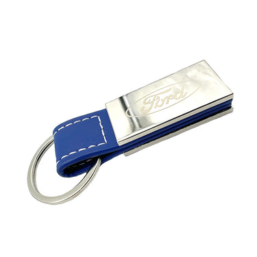 Ford Blue Leather Keyring