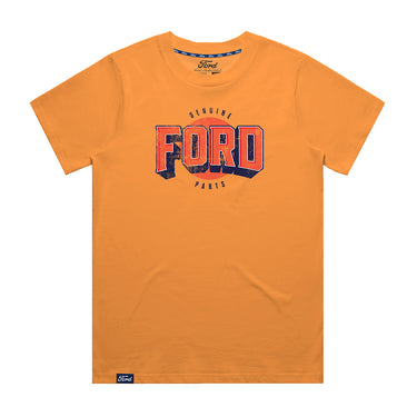 Ford Ladies Washed Orange Graphic T-Shirt