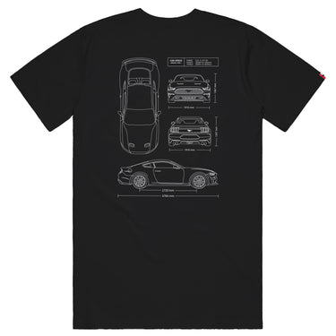 Ford Mustang Unisex Black Spec T-Shirt