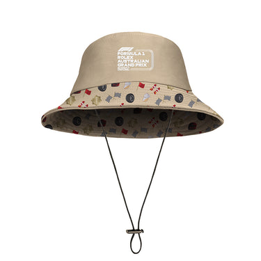 2024 Formula 1® Event Cream Pattern Bucket Hat - Kids