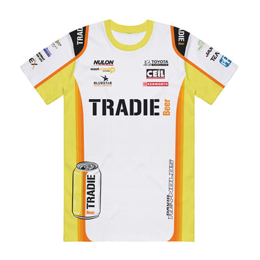 Tradie Beer Unisex White Race Suit T-Shirt