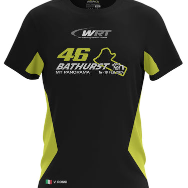 Valentino Rossi 2024 Bathurst 12 Hour Black &amp; Yellow T-Shirt