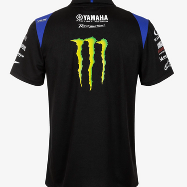 MONSTER ENERGY YAMAHA TEAM REPLICA MEN’S BLACK POLO