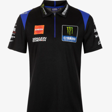 MONSTER ENERGY YAMAHA TEAM REPLICA MEN’S BLACK POLO