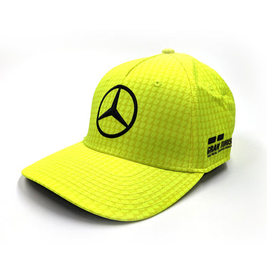 MERCEDES AMG PETRONAS LEWIS HAMILTON DRIVER CAP NEON YELLOW