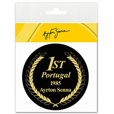 Ayrton Senna 1985 1st Win Portugal Sticker
