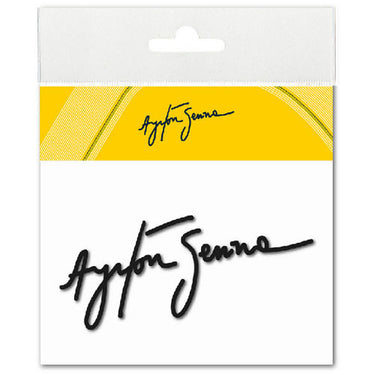 Ayrton Senna Signature Sticker Black