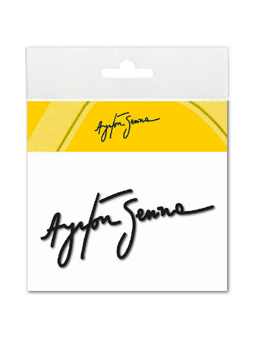 Ayrton Senna 3D Signature Sticker Black – Motorsport Superstore