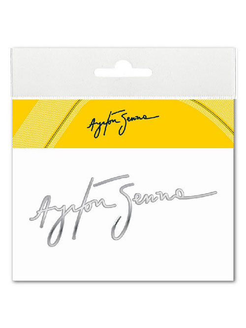 Ayrton Senna Signature Sticker Silver – Motorsport Superstore