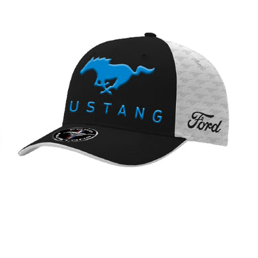 Ford Mustang Adults Embossed Cap White