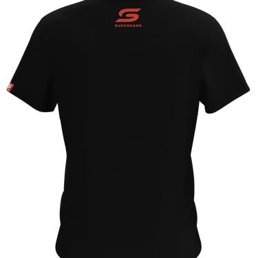 SUPERCARS MENS BLACK GRAPHIC TEE