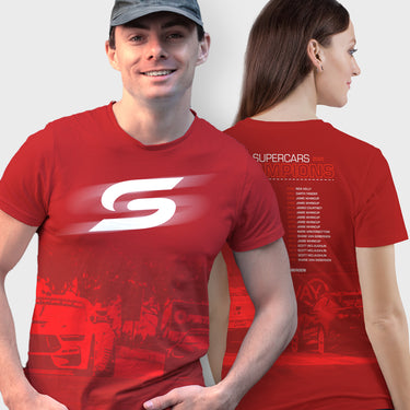 Supercars Adults Red Graphic Tee